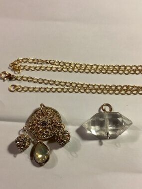 Interchangeable pendants (2) with chain